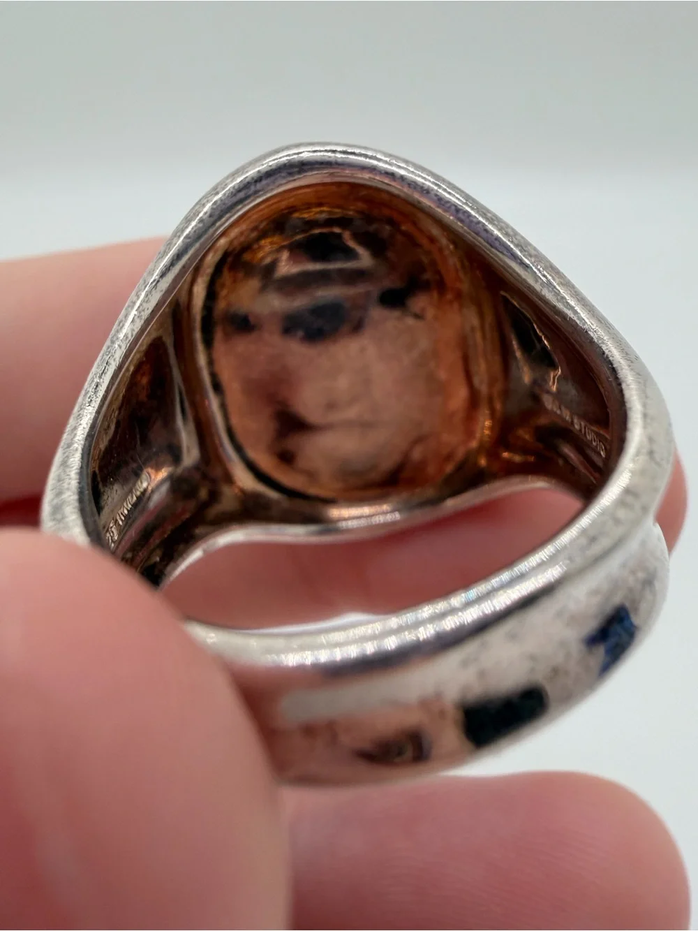 Vintage thick chunky sterling signet ring size 10